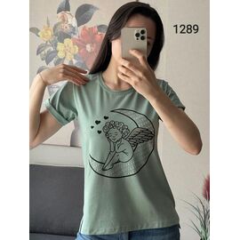Фотография Футболка женская 1289 mint р.42-48 "FSN" недорого оптом от прямого поставщика