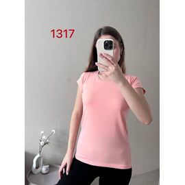 Фотография Футболка женская 1317-1 pink р.42-46 "FSN" недорого оптом от прямого поставщика