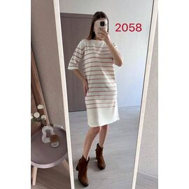 Фотография Платье женское 2058 white-beige р.44-48 "FSN" недорого оптом от прямого поставщика