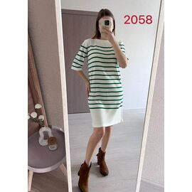 Фотография Платье женское 2058 white-green р.44-48 "FSN" недорого оптом от прямого поставщика