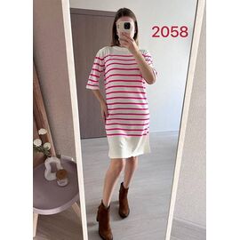 Фотография Платье женское 2058 white-pink р.44-48 "FSN" недорого оптом от прямого поставщика