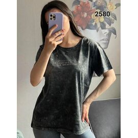 Фотография Футболка женская 2580 d.grey р.46-52 "FSN" недорого оптом от прямого поставщика