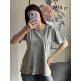 Фотография Футболка женская 2580 l.grey р.46-52 "FSN" недорого оптом от прямого поставщика