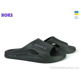 Шльопанці чоловічі пляжні Літо Roksol 511-017 зелений (8 пар р.41-44) "Roks" недорого оптом від прямого постачальника