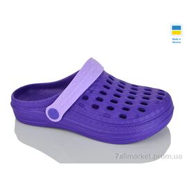 Фотография Кроксы женские летние Лето DS62 фіолет (8 пар р.36-40) "Крок" недорого оптом от прямого поставщика
