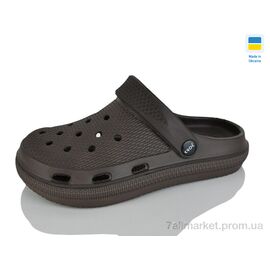 Фотография Кроксы женские летние Лето С98 т.коричневий (6 пар р.36-41) "Крок" недорого оптом от прямого поставщика
