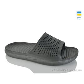 Шльопанці чоловічі пляжні Літо 409 сірий (8 пар р.41-46) "Крок" недорого оптом від прямого постачальника