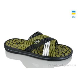 Шльопанці чоловічі пляжні Літо 203 хакі (8 пар р.41-46) "Крок" недорого оптом від прямого постачальника