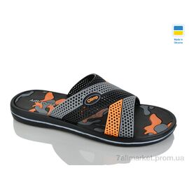 Шльопанці чоловічі пляжні Літо 203 помаранч (8 пар р.41-46) "Крок" недорого оптом від прямого постачальника