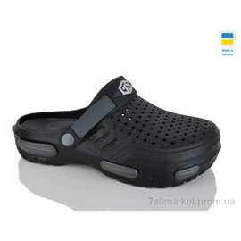 Крокси чоловічі легкі Літо 118 чорний (6 пар р.41-45) "Крок" недорого оптом від прямого постачальника