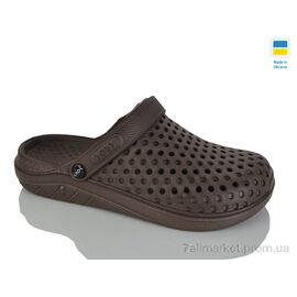 Крокси чоловічі легкі Літо С68 коричневий (6 пар р.41-45) "Крок" недорого оптом від прямого постачальника