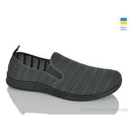 Фотография Слипоны мужские модные Лето 929 сірий (10 пар р.41-45) "Крок" недорого оптом от прямого поставщика