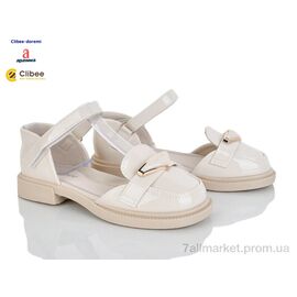 Туфлі дитячі зручні Літо DC603 beige (6 пар р.31-36) "Clibee-Doremi" недорого оптом від прямого постачальника