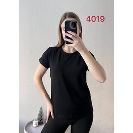 Фотография Футболка женская 4019 black р.42-46 "FSN" недорого оптом от прямого поставщика