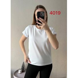 Фотография Футболка женская 4019 white р.42-46 "FSN" недорого оптом от прямого поставщика