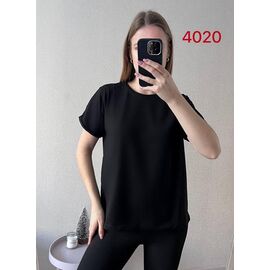 Фотография Футболка женская 4020 black р.42-48 "FSN" недорого оптом от прямого поставщика