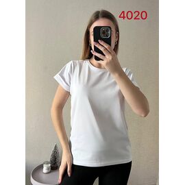 Фотография Футболка женская 4020 white р.42-48 "FSN" недорого оптом от прямого поставщика