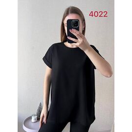 Фотография Футболка женская 4022 black р.48-54 "FSN" недорого оптом от прямого поставщика