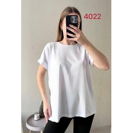 Фотография Футболка женская 4022 white р.48-54 "FSN" недорого оптом от прямого поставщика