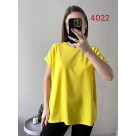 Фотография Футболка женская 4022-0 yellow р.46-52 "FSN" недорого оптом от прямого поставщика