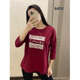 Фотография Свитер женский 6450 wine р.46-52 "FSN" недорого оптом от прямого поставщика