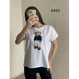 Фотография Футболка женская 6452 white р.46-52 "FSN" недорого оптом от прямого поставщика