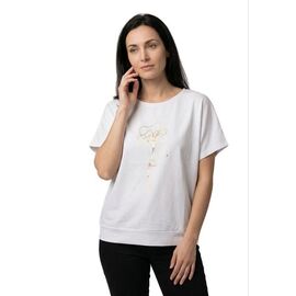 Фотография Футболка женская 6481 white р.48-54 "FSN" недорого оптом от прямого поставщика