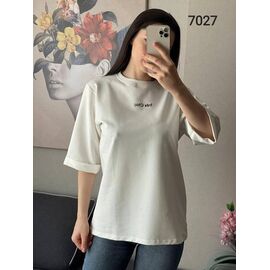 Фотография Футболка женская 7027 white р.46-52 "FSN" недорого оптом от прямого поставщика