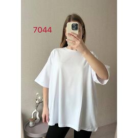 Фотография Футболка женская 7044 white р.52-58 "FSN" недорого оптом от прямого поставщика