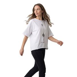 Фотография Футболка женская 7177 white р.44-50 "FSN" недорого оптом от прямого поставщика