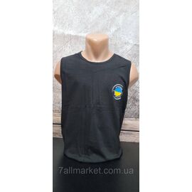 Фотография Футболка-безрукавка мужская патриотическая р.M-3XL (2цв) "MODY" недорого оптом от прямого поставщика