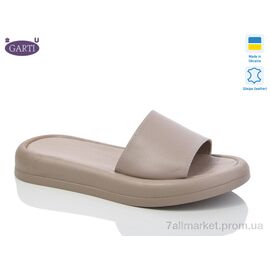 Фотография Шлепки женские облегченные Лето 0197 беж шкіра (6 пар р.36-40) "Garti" недорого оптом от прямого поставщика