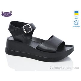 Фотография Босоножки женские летние Лето 0179 чорна шкіра (6 пар р.36-40) "Garti" недорого оптом от прямого поставщика