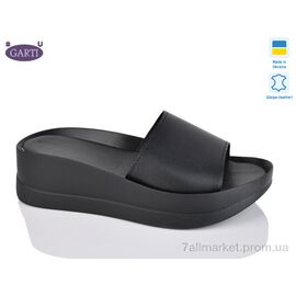 Фотография Шлепки женские облегченные Лето 0133 чорна шкіра (6 пар р.36-40) "Garti" недорого оптом от прямого поставщика