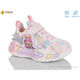 Фотография Кроссовки детские модные Весна/осень LB1193-1 pink LED (6 пар р.27-31) "Clibee-Apawwa" недорого оптом от прямого поставщика