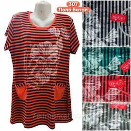 Фотография Туника женская летняя/полу-батал размеры 3XL-6XL (цв.микс) "STELLA" недорого от прямого поставщика