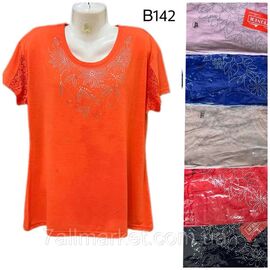 Футболка жіноча стильна  р-р 2XL-5XL (мікс кв) "Stella" недорого від прямого постачальника