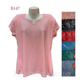 Футболка жіноча стильна  р-р 2XL-5XL (мікс кв) "Stella" недорого від прямого постачальника