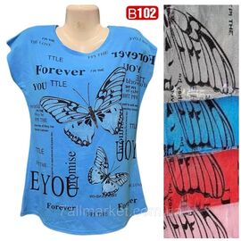 Футболка жіноча стильна  р-р 2XL-5XL (мікс кв) "Stella" недорого від прямого постачальника