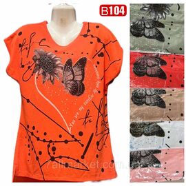 Футболка жіноча стильна  р-р 2XL-5XL (мікс кв) "Stella" недорого від прямого постачальника