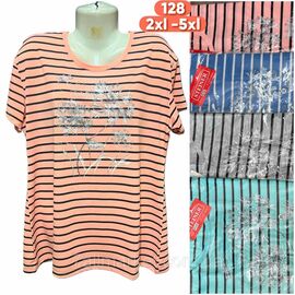 Футболка жіноча стильна  р-р 2XL-5XL (мікс кв) "Stella" недорого від прямого постачальника