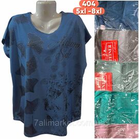 Футболка жіноча стильна батал р-р 5XL-8XL (мікс кв) "Stella" недорого від прямого постачальника