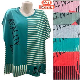 Футболка жіноча стильна батал р-р 5XL-8XL (мікс кв) "Stella" недорого від прямого постачальника