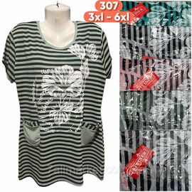 Футболка жіноча стильна полу-батал р-р 3XL-6XL (мікс кв) "Stella" недорого від прямого постачальника