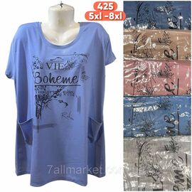 Туніка жіноча літня/батал розміри 5XL-8XL (кв.мікс) "STELLA" недорого від прямого постачальника