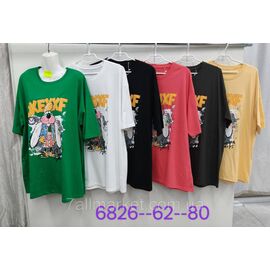 Футболка жіноча стильна р-р 62-80 (мікс кв) "KADENGQI" недорого від прямого постачальника