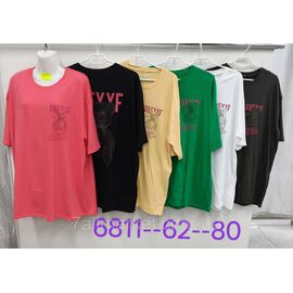 Футболка жіноча стильна р-р 62-80 (мікс кв) "KADENGQI" недорого від прямого постачальника