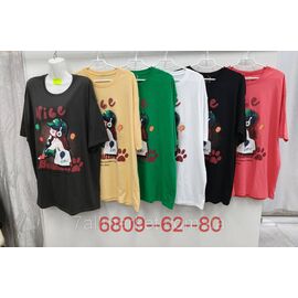 Футболка жіноча стильна р-р 62-80 (мікс кв) "KADENGQI" недорого від прямого постачальника