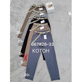 Фотография Штаны женские 667-26 brown р.28-33 "Immei" недорого оптом от прямого поставщика