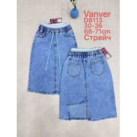 Фотография Юбка женская D8113 l.blue р.30-36 "Vanver" недорого оптом от прямого поставщика